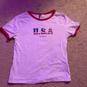 A USA cropped tee from H&M size S in women’s